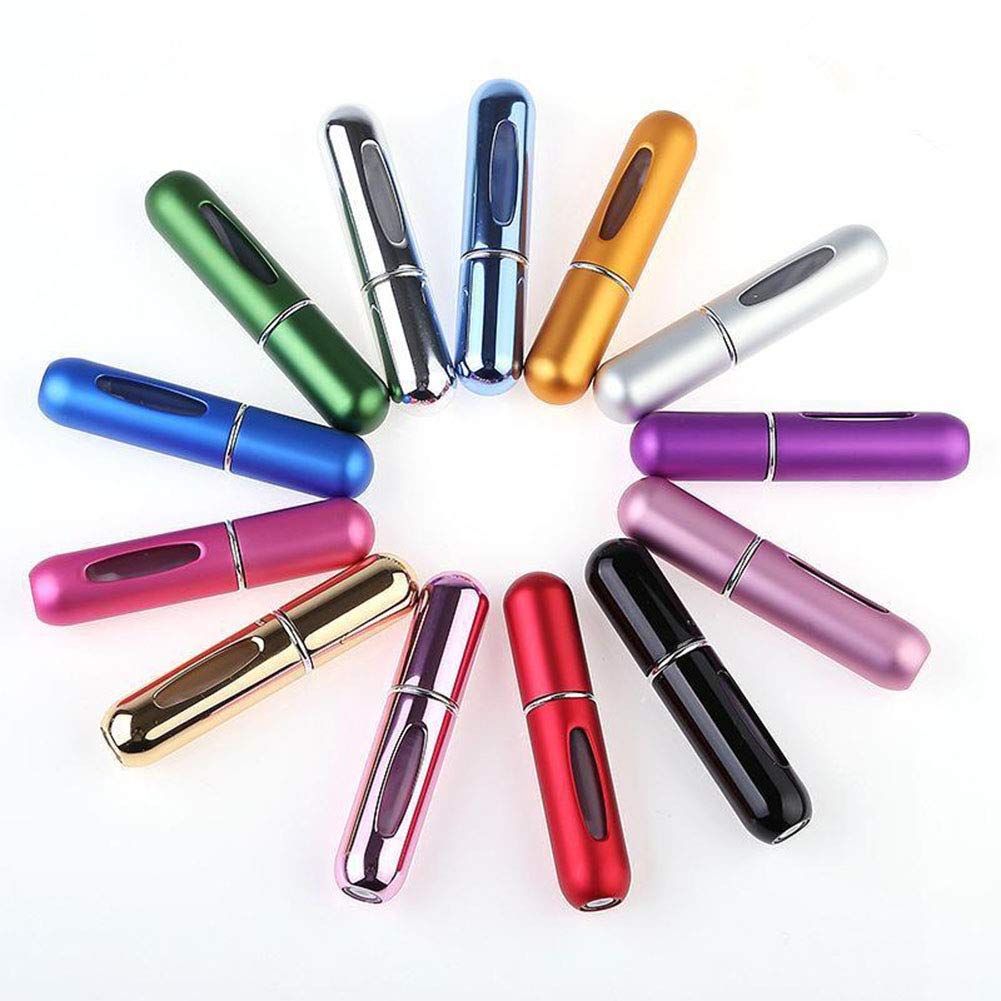 6ML Travel Portable Refillable Perfume Atomizer - Leak Proof Mini Perfume Spray Bottle for Women & Men (Colors May Vary) | Perfect for Airplane Carry-On, Gym Bag & On-The-Go Fragrance Touch Ups