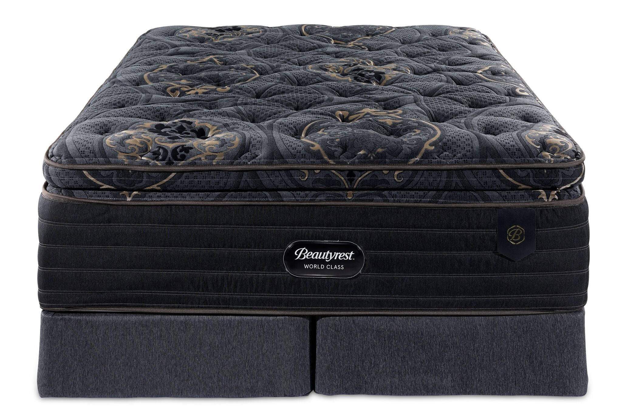 Beautyrest World Class Empress Luxury Firm Queen Mattress & Split Box Spring Set - Premium Support for Back Pain Relief, Perfect for Master Bedrooms & Guest Rooms