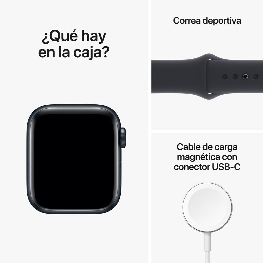 Apple Watch SE (GPS + Cellular) 40mm Midnight Aluminum Case with Midnight Sport Band - One Size - Perfect for Fitness Tracking & Everyday Wear