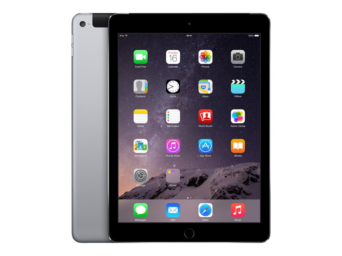 Refurbished Apple iPad Air 2 16GB with Cellular - Space Gray | WiFi + 4G LTE Tablet for Work, Travel & Entertainment