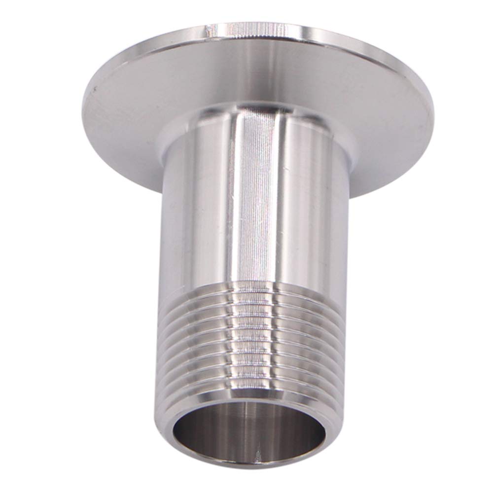 DERNORD 2 Pack Sanitary Male Threaded Pipe Fitting to TRI CLAMP Adapter with 2 Silicone Gaskets (3/4