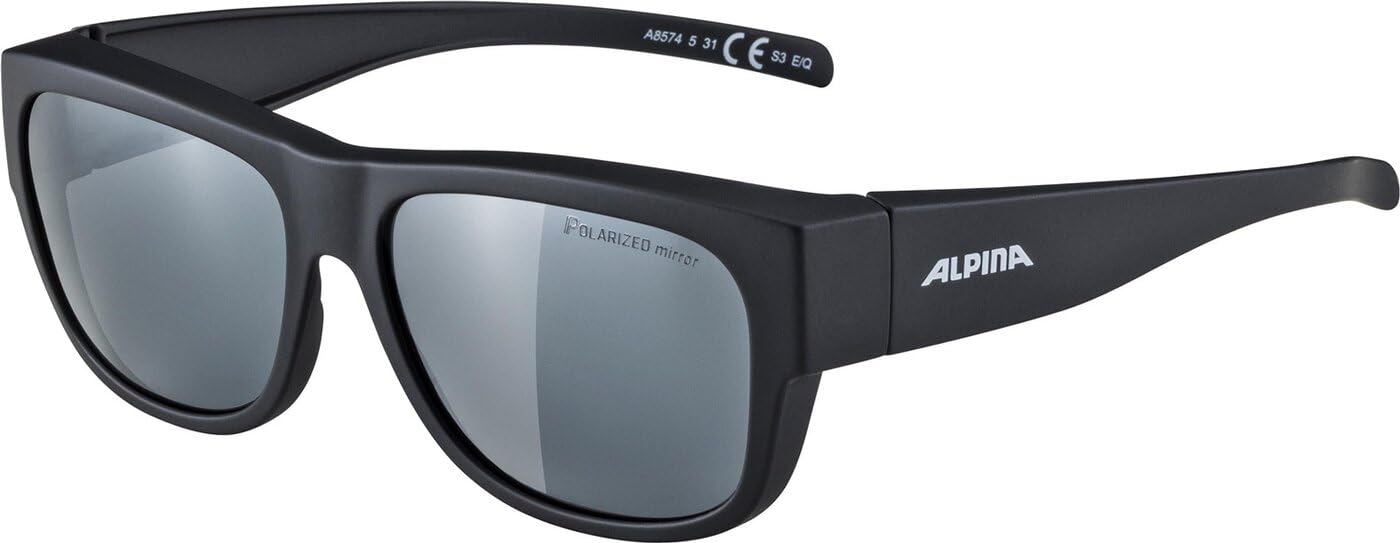 Alpina Arupina Overview II Sunglasses A8574531 - Black Matte Frame, UV Protection, Polarized Lenses for Driving, Fishing & Outdoor Activities