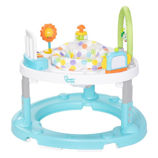 Baby Trend WK03E69A Smart Steps Bounce N' Dance 4-in-1 Activity Walker - Hexagon Dots Design for Infants | Interactive Baby Activity Center for Learning & Play at Home