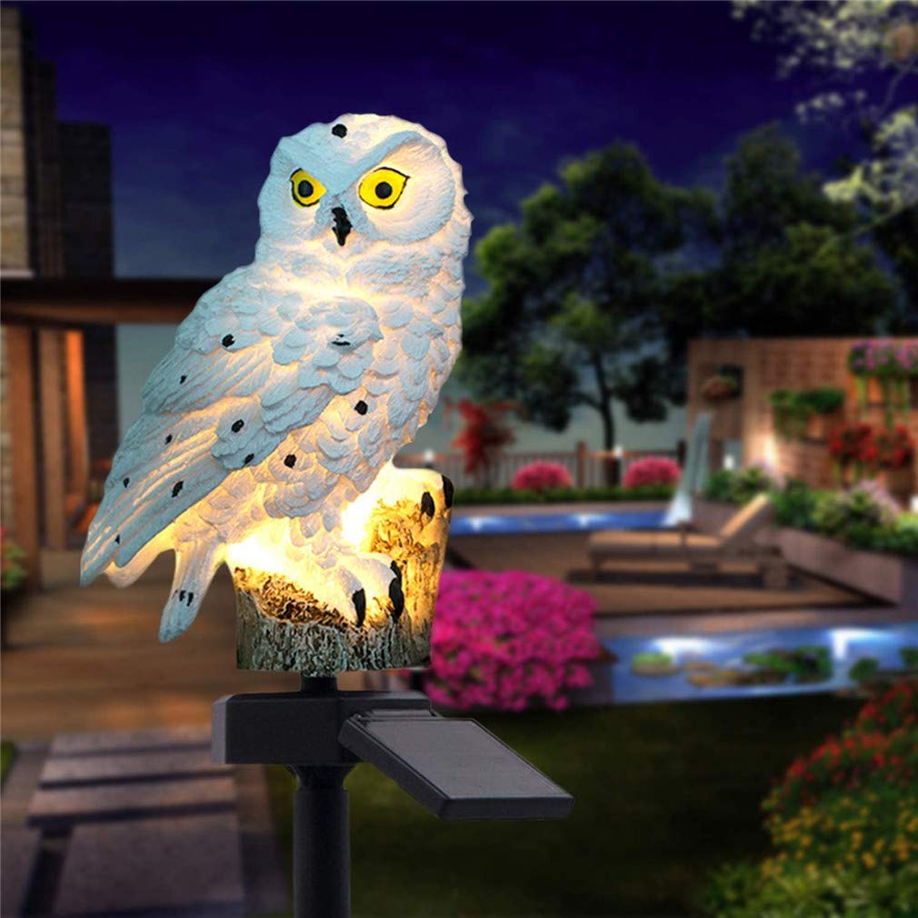Solar Owl Garden Lights - Waterproof Outdoor Solar Powered LED Stake Lights for Walkway, Pathway, Yard & Patio Decor - Eco-Friendly Landscape Lighting for Nighttime Safety & Ambiance