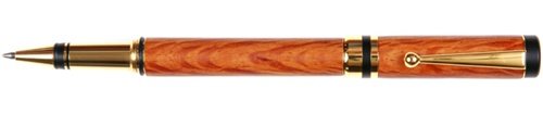 Luxury Elite Rollerball Pen with 24K Gold Finish & Premium Dark Lace Sheoak Wood - Elegant Writing Instrument for Business Gifts, Executive Office Use & Special Occasions