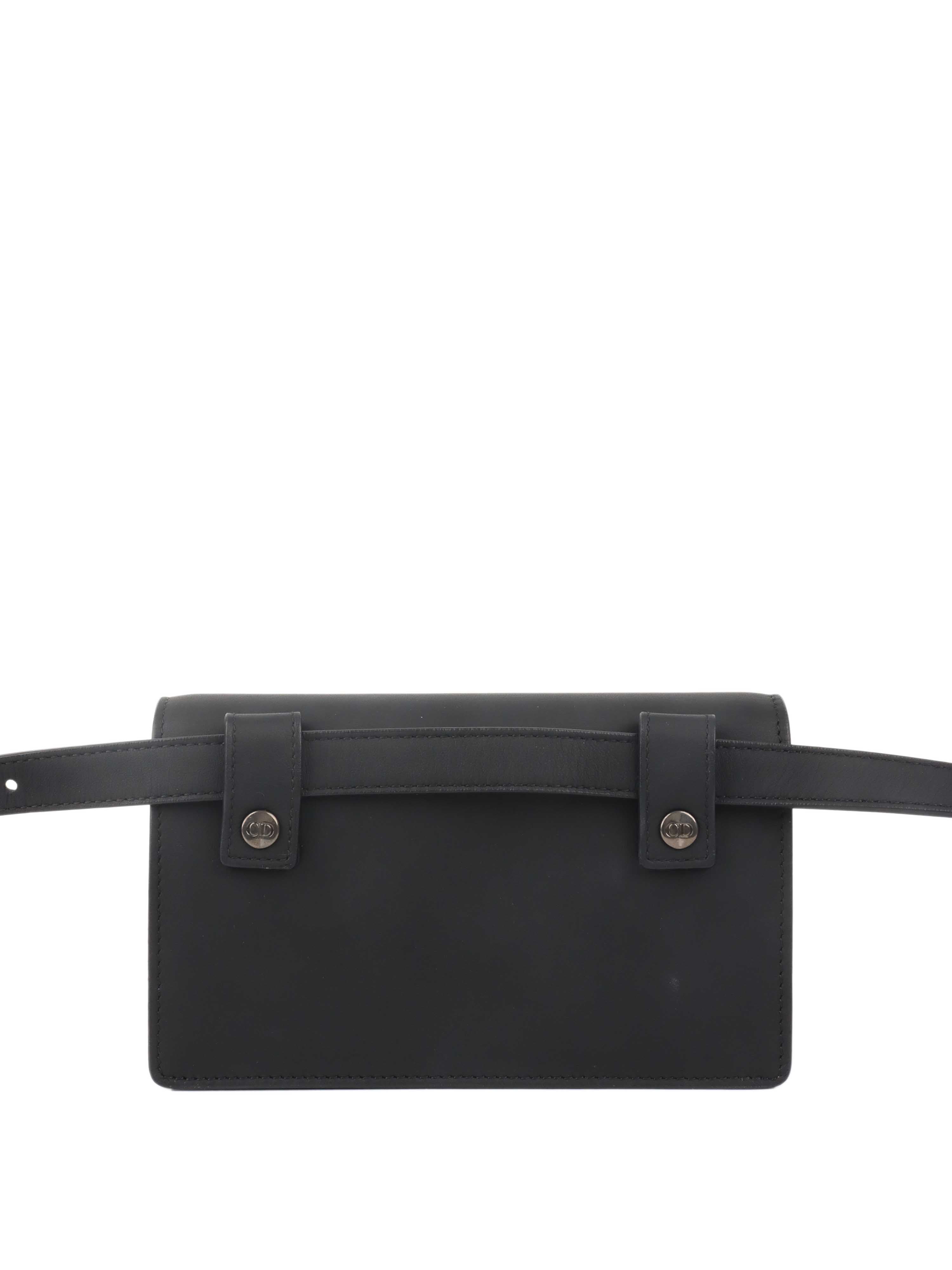 Dior Black Saddle Belt Pouch - Luxury Crossbody Bag for Women | Fashionable Waist Bag & Shoulder Bag for Daily Use, Travel & Parties