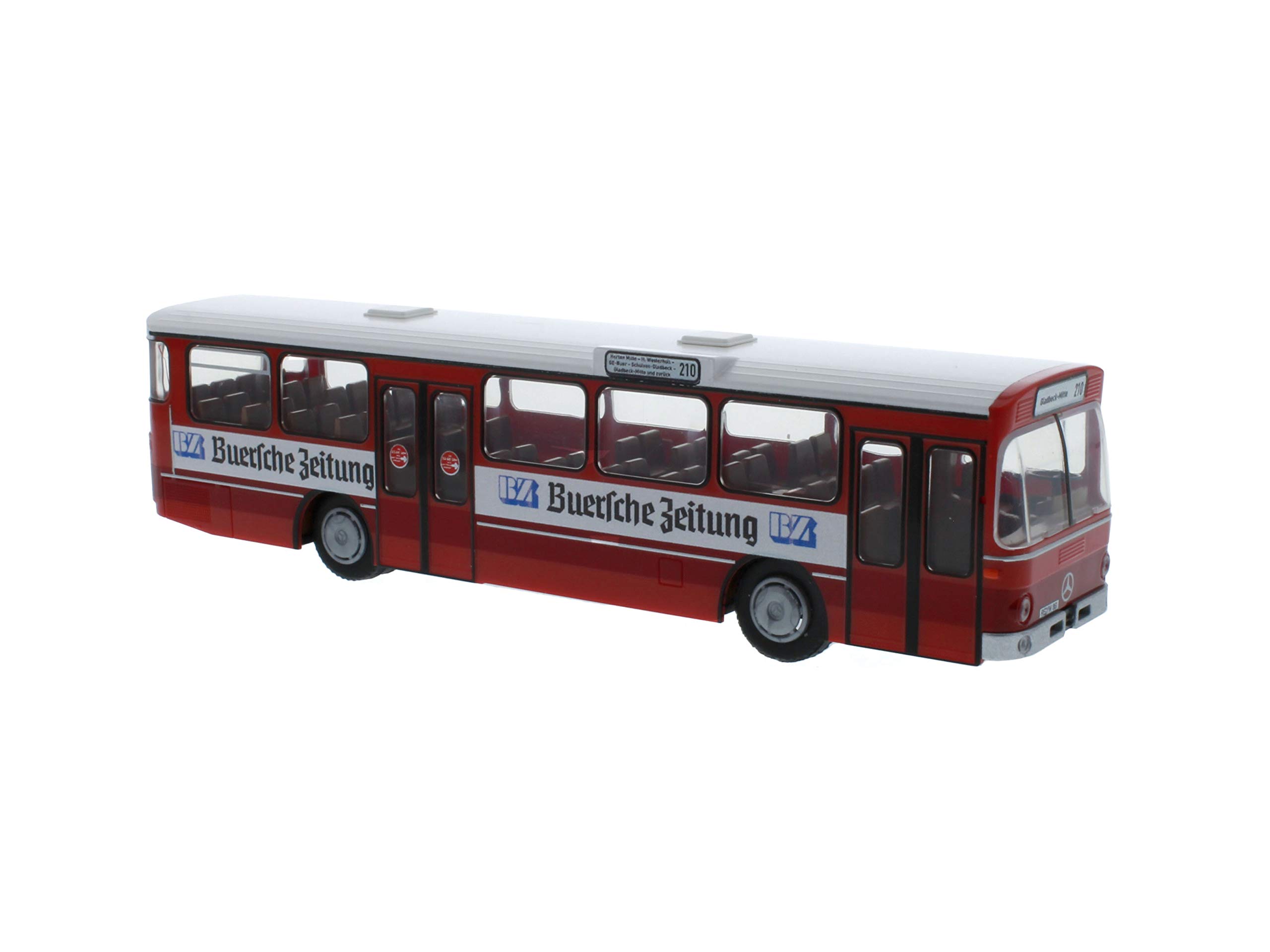 Mercedes-Benz O 305 Frecker Reisen Bus Diecast Model 1:87 H0 Scale - Collectible Vintage German Bus Replica for Model Train Enthusiasts & Diorama Displays