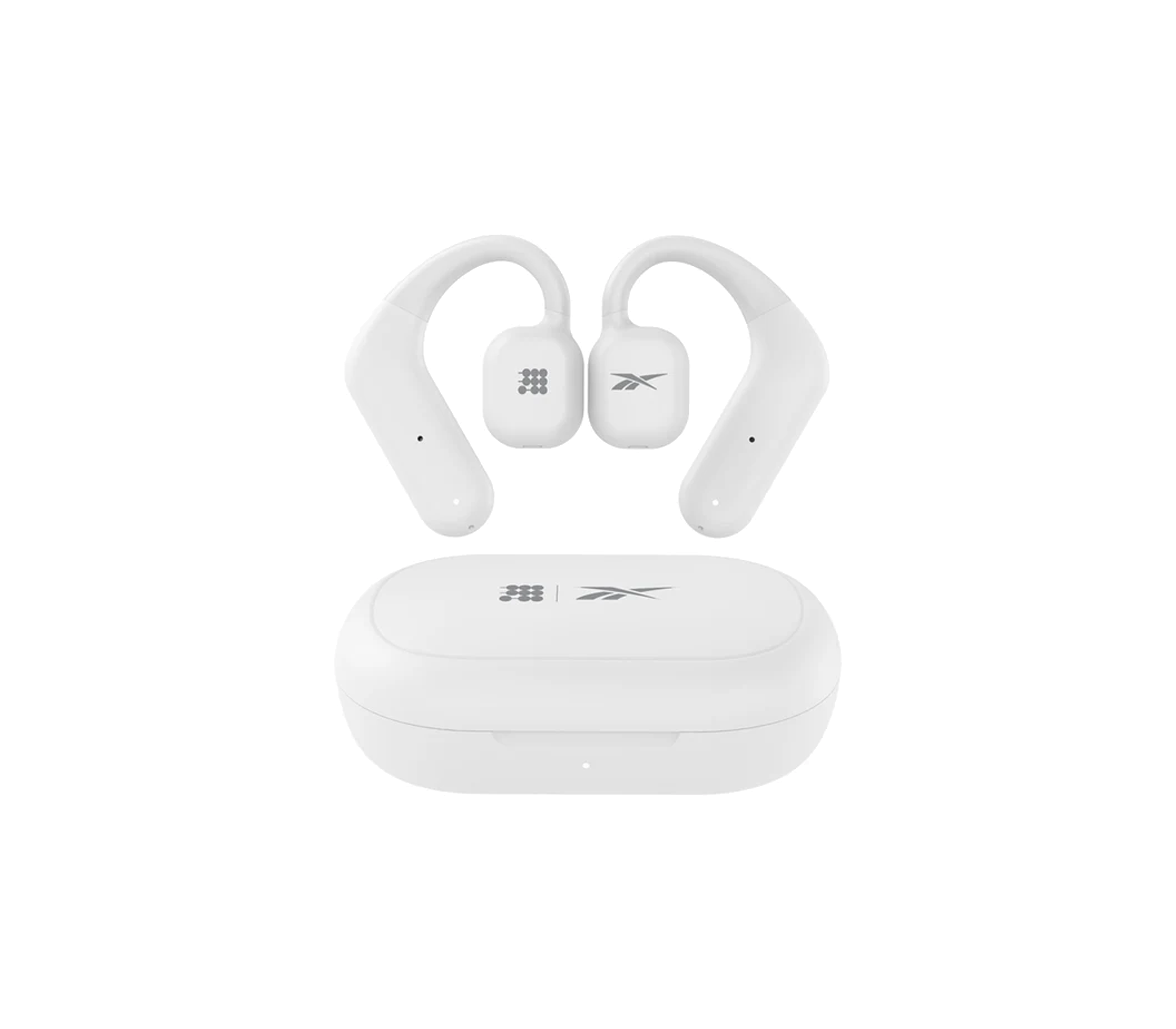 Reebok Cubitt Wireless Headphones - New Edition in White | Bluetooth Earphones for Running, Gym & Travel