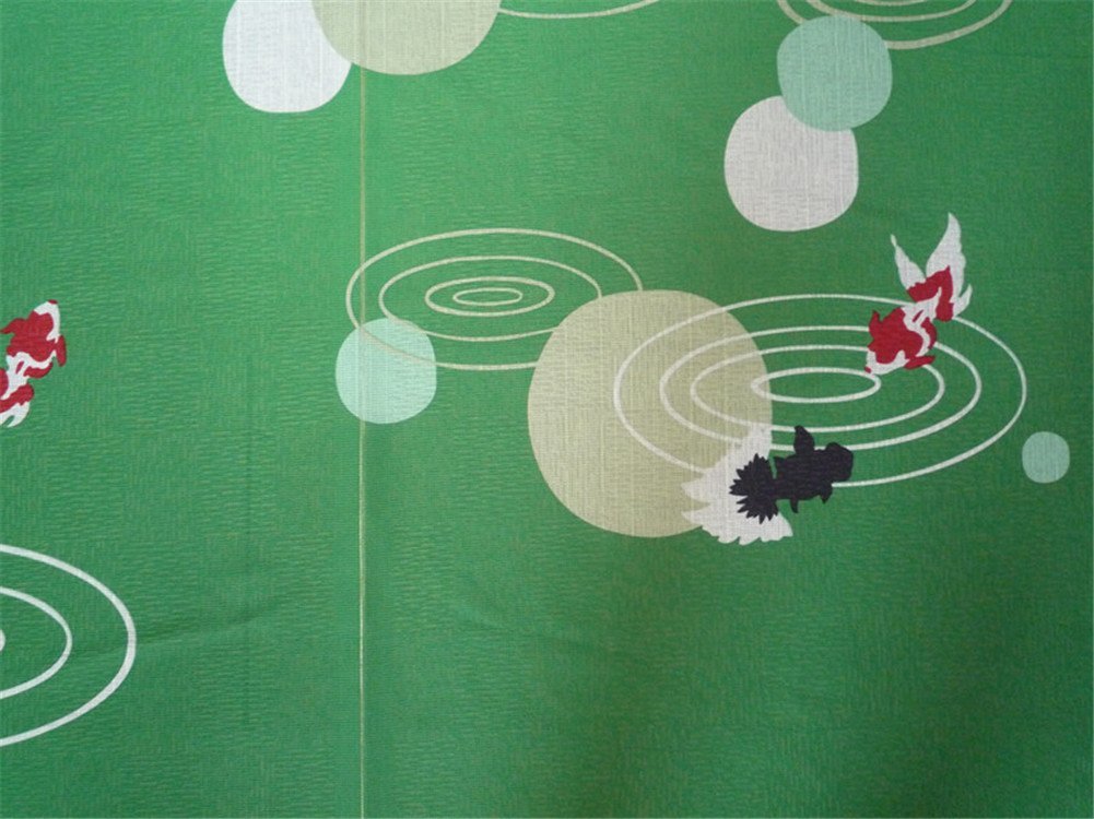 Japanese Noren Door Curtain - Traditional Fish Design (Style 49) for Home Decor, Restaurant, or Zen Room Entrance