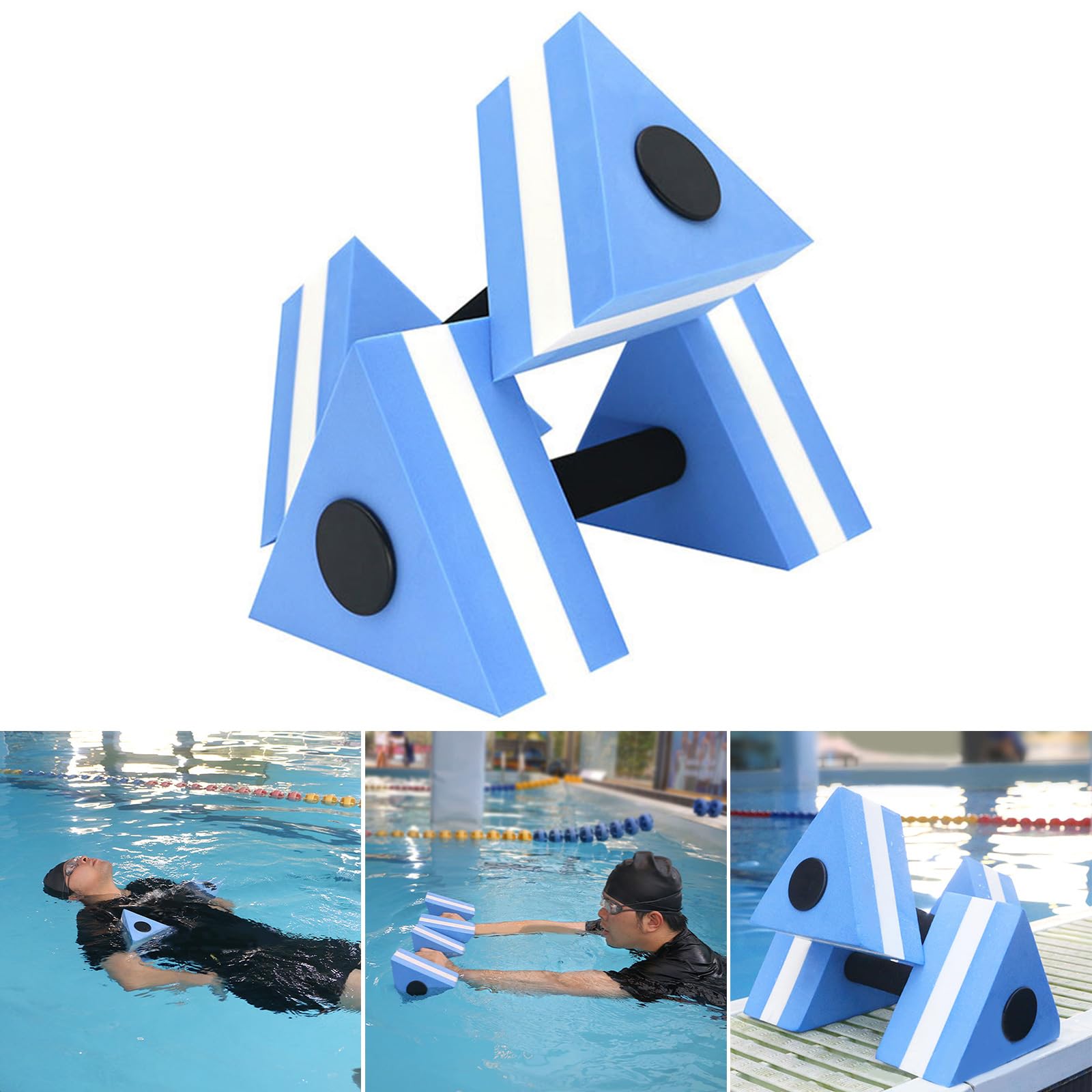 Water Dumbbells for Aquatic Exercise - Foam Dumbbells for Water Fitness, Swimming Pool Workouts & Hydrotherapy - Perfect for Water Aerobics, Pool Training & Rehabilitation