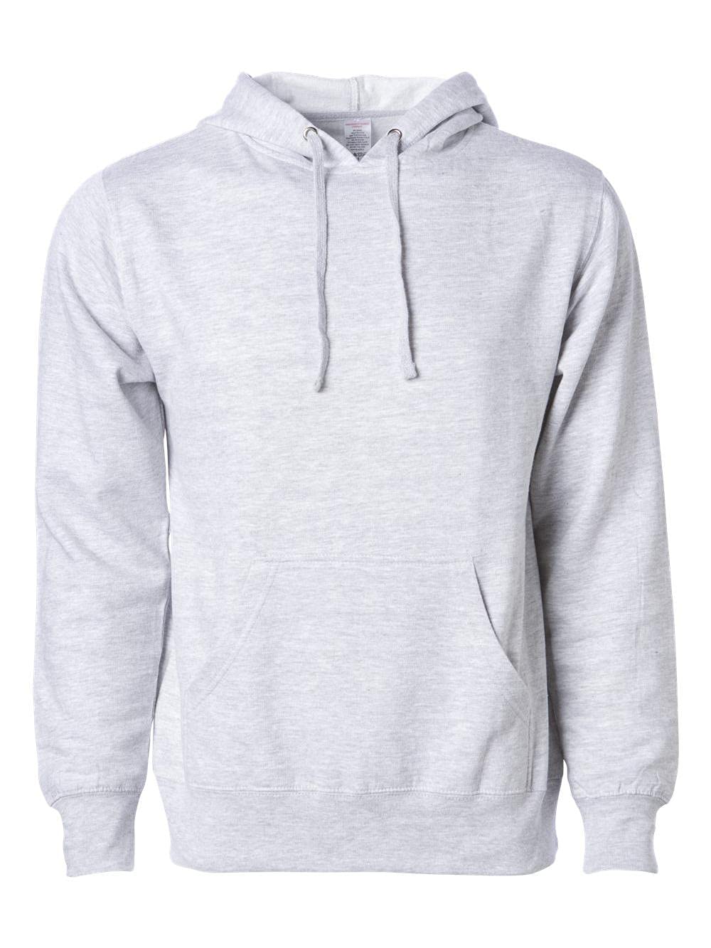 Independent Trading Co. SS4500 Men's Midweight Hooded Sweatshirt - Grey Heather | Comfortable Pullover Hoodie for Casual Wear, Work & Outdoor Activities
