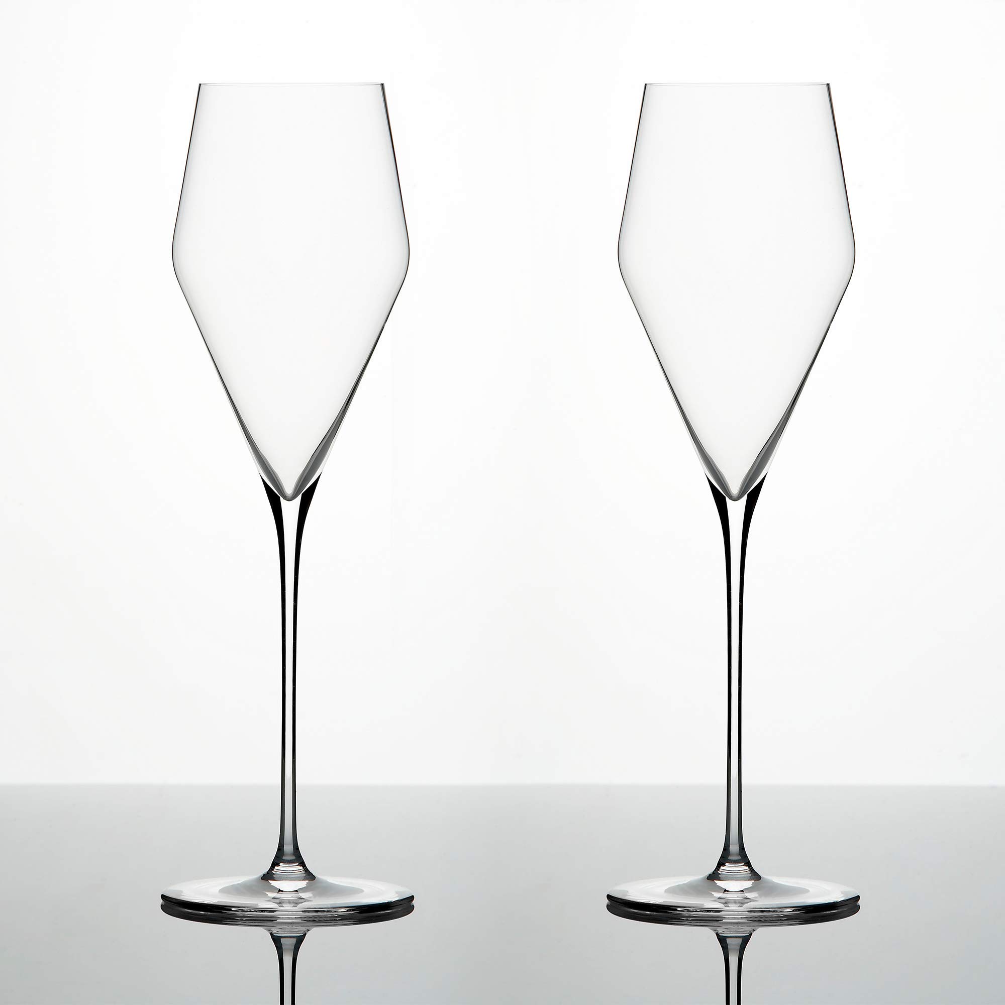 Premium Zalto Denk'Art Hand-Blown Crystal Champagne Flutes - Set of 2 Elegant Wine Glasses for Wedding Toasts, Anniversary Celebrations & Fine Dining Experiences