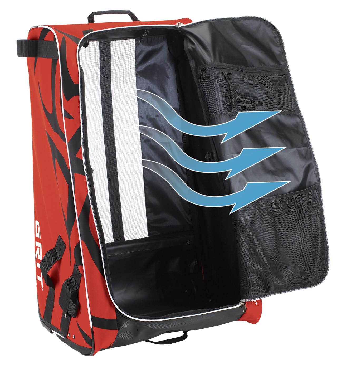 HTFX Hockey Tower Equipment Bag - Durable Hockey Gear Bag for Skates, Sticks & Pads - Perfect for Ice Hockey Practice & Games (Black)
