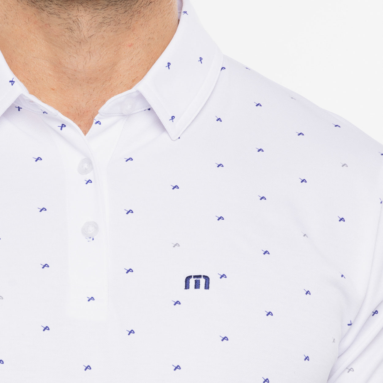 Bauer Travis Mathew On The Screws Polo Shirt for Men - White - Perfect for Golf, Casual Wear & Outdoor Activities