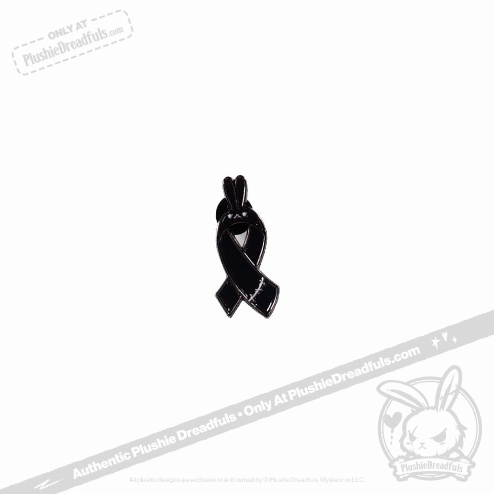 Plushie Dreadfuls Bunny Awareness Ribbon Enamel Pin - Cute Collectible Badge for Mental Health Support, Backpacks & Jackets