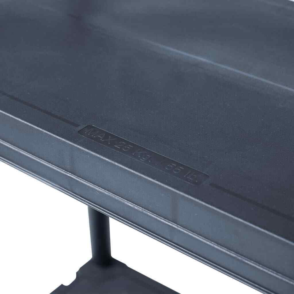 Heavy Duty Plastic Storage Shelf Rack - 220.5lb Capacity, 54.3
