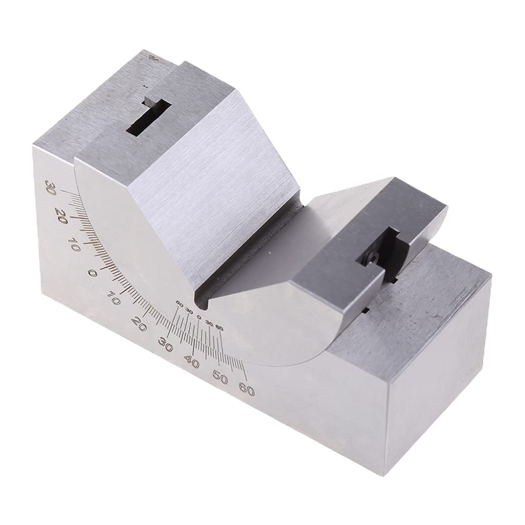 BALAX AP46 Adjustable Angle Gauge V-Block 0-60 Degree Precision Ruler for Milling Machines - Perfect for Metalworking, Woodworking & Engineering Projects