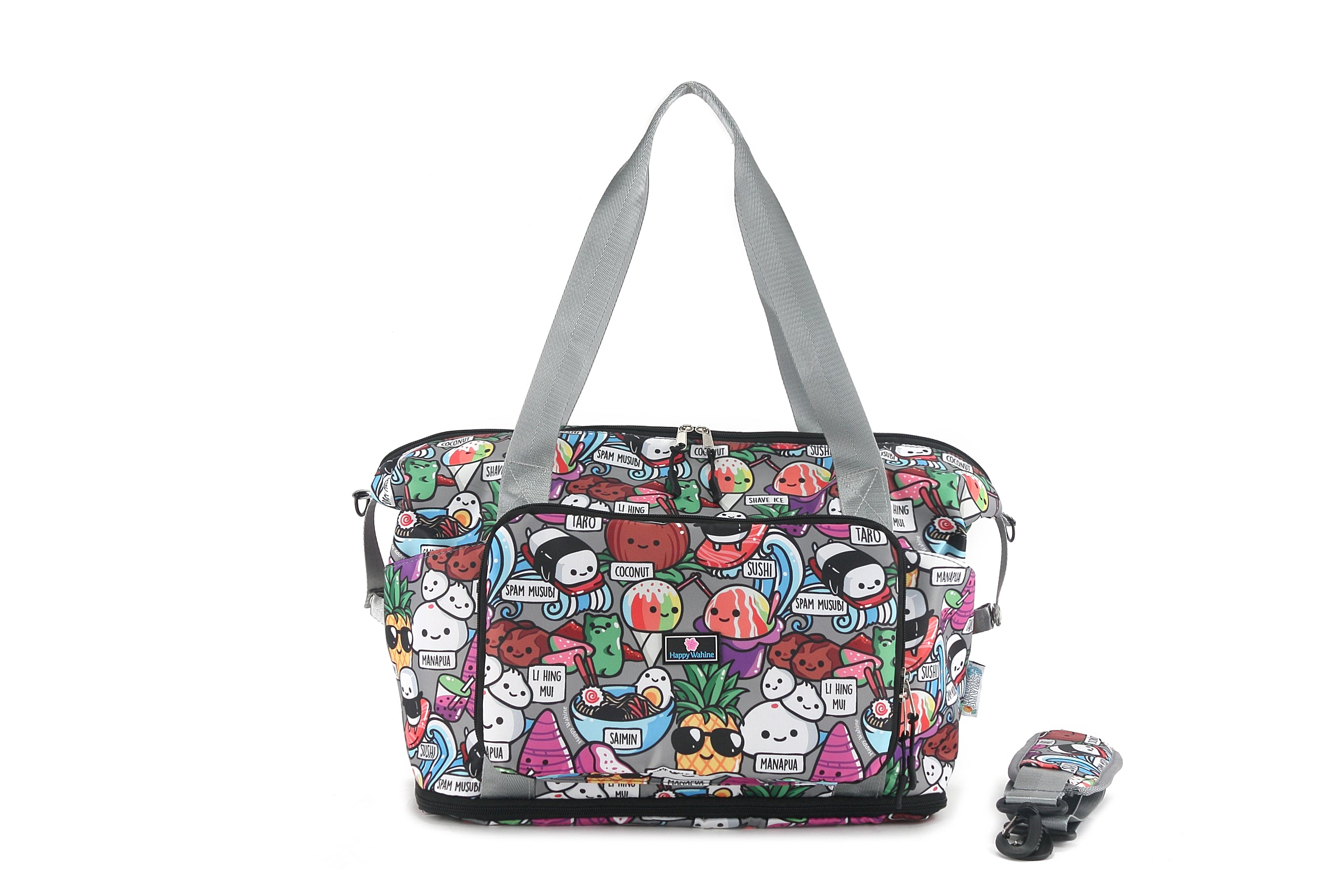 Foldable Travel Duffle Bag - Lightweight & Water-Resistant Sydney Craving Hawaii Grey Backpack for Gym, Beach, Weekend Getaways & Outdoor Adventures