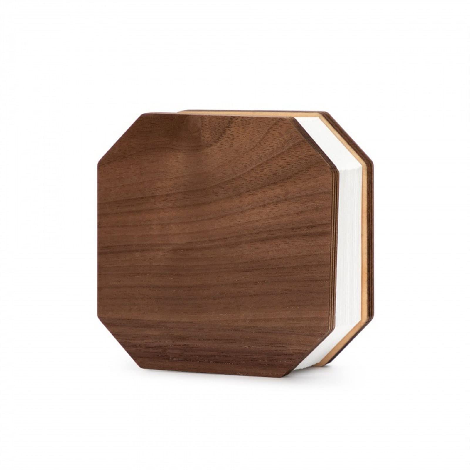 TOMYEUS Wooden Folding Book Lamp - USB Charging Portable Desk Light with Flip Organ, Creative Night Light for Home Office, Bedside Table, Reading & Gift (Spade Color, 103x103mm) - Perfect for Study, Work & Relaxation
