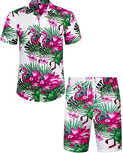 White-flower&flamingo