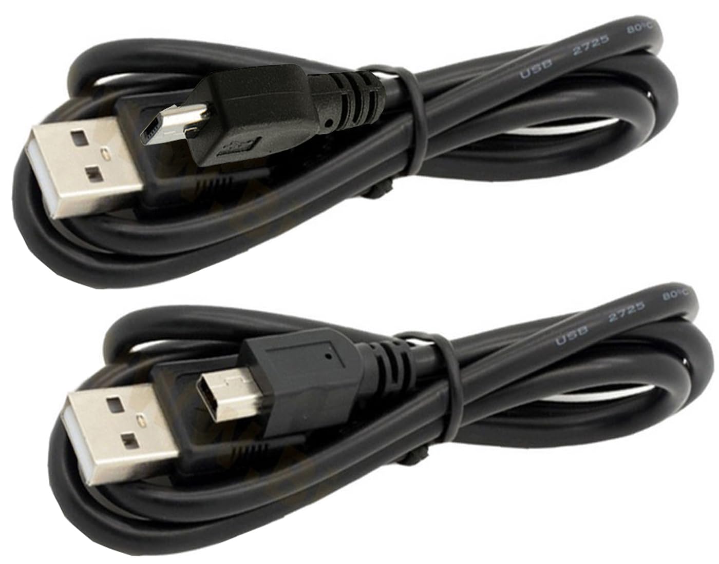 UPBRIGHT 2-Pack Mini & Micro USB 2.0 Data Sync Charging Cable for Tascam DR-40/DR-05/DR-07 mkII/DR-60D Digital Recorders - High-Speed PC Laptop Charger Cord - Perfect for Audio Recording, File Transfer & Device Charging
