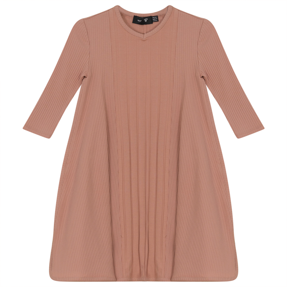 Stylish Wide & Narrow Rib Dress for Women - Perfect for Casual Outings, Office Wear & Special Occasions