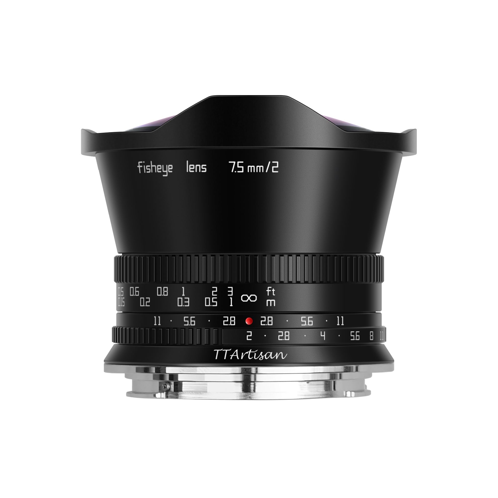 TTArtisan 7.5mm F2.0 APS-C Fisheye Lens for Canon R Mount (EOS R/RP/R5/R6) - Wide Angle Large Aperture Manual Focus Lens for Landscape, Architecture & Creative Photography