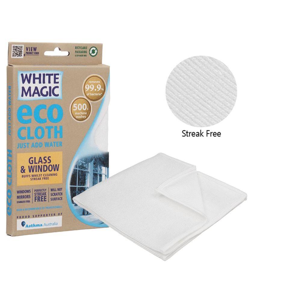 Premium White Magic Microfiber Window & Glass Cleaning Cloth - Eco-Friendly, Streak-Free Cleaning for Windows, Mirrors, and Screens - Perfect for Home, Office, and Car Use