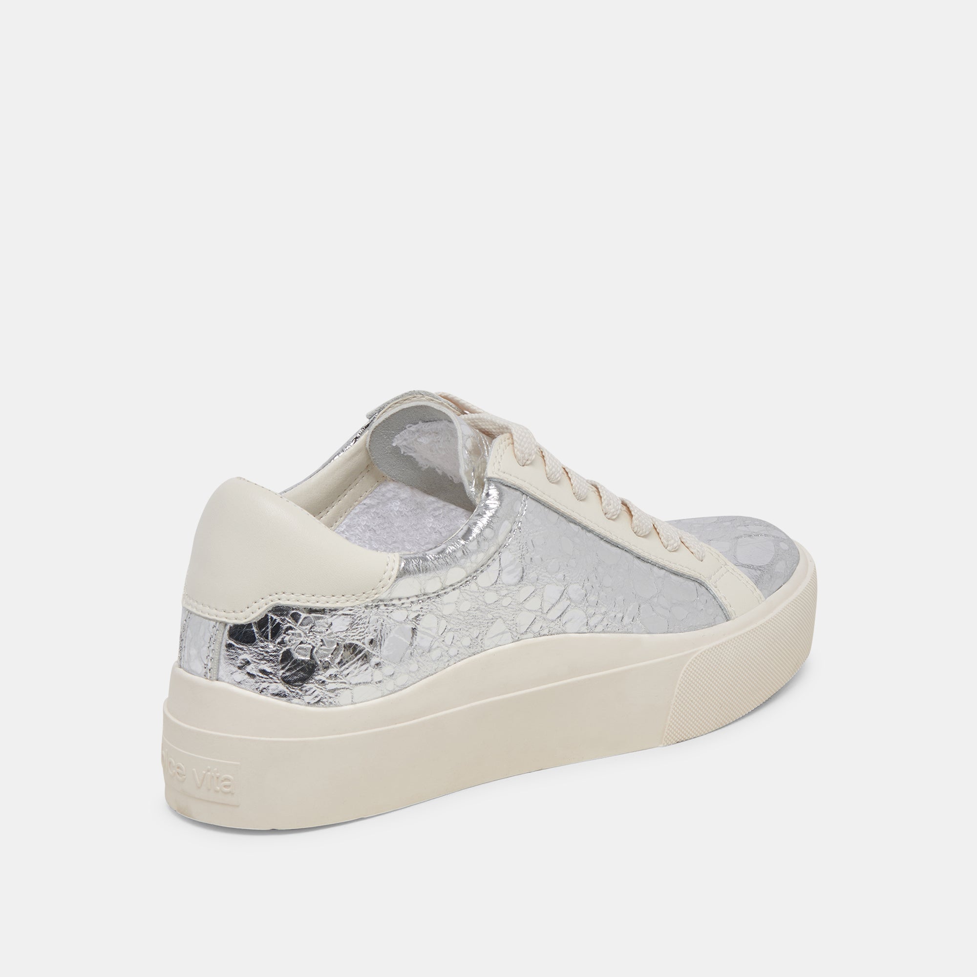 ZAYN 360 Sneakers for Men & Women - Silver Distressed Leather Fashion Shoes - Comfortable Walking & Running Shoes for Casual Wear, Gym, and Outdoor Activities