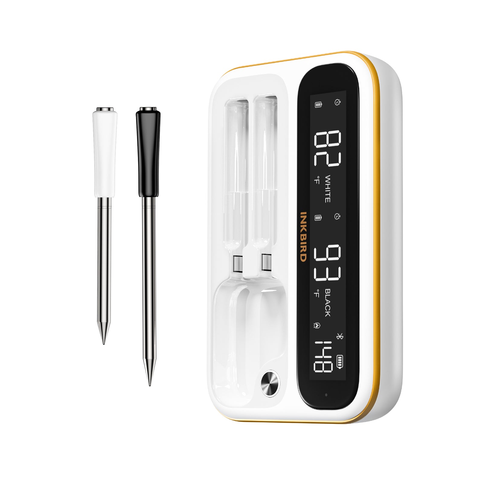 Wireless Bluetooth & WiFi Meat Thermometer for Grilling, Smoking, BBQ - INT 12 BW - Perfect for Outdoor Cooking, Home Kitchen, and Backyard Parties