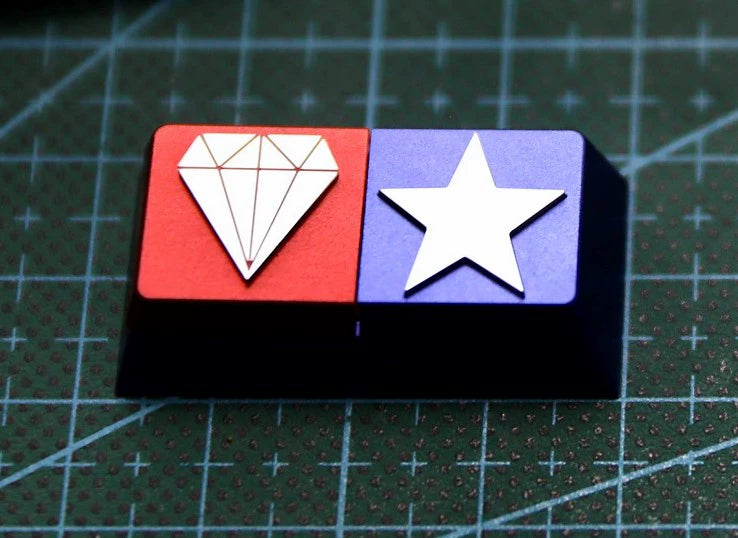 Mini 4WD Classic Logo Aluminum Alloy 2U Metal Custom Keycap - Decorative Mechanical Keyboard Key for Gaming & Office Use