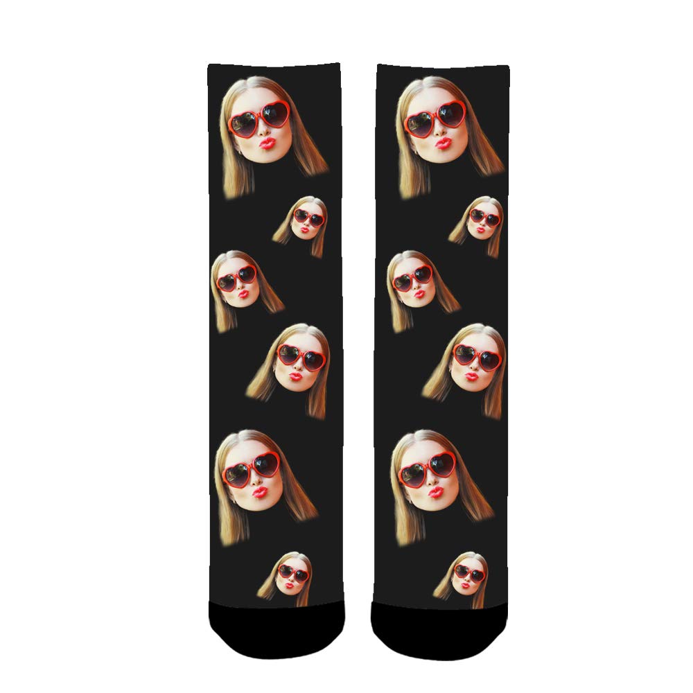 Custom Funny Face Photo Socks - Personalized Socks with Multiple Faces - Great for Gifts, Parties & Everyday Wear