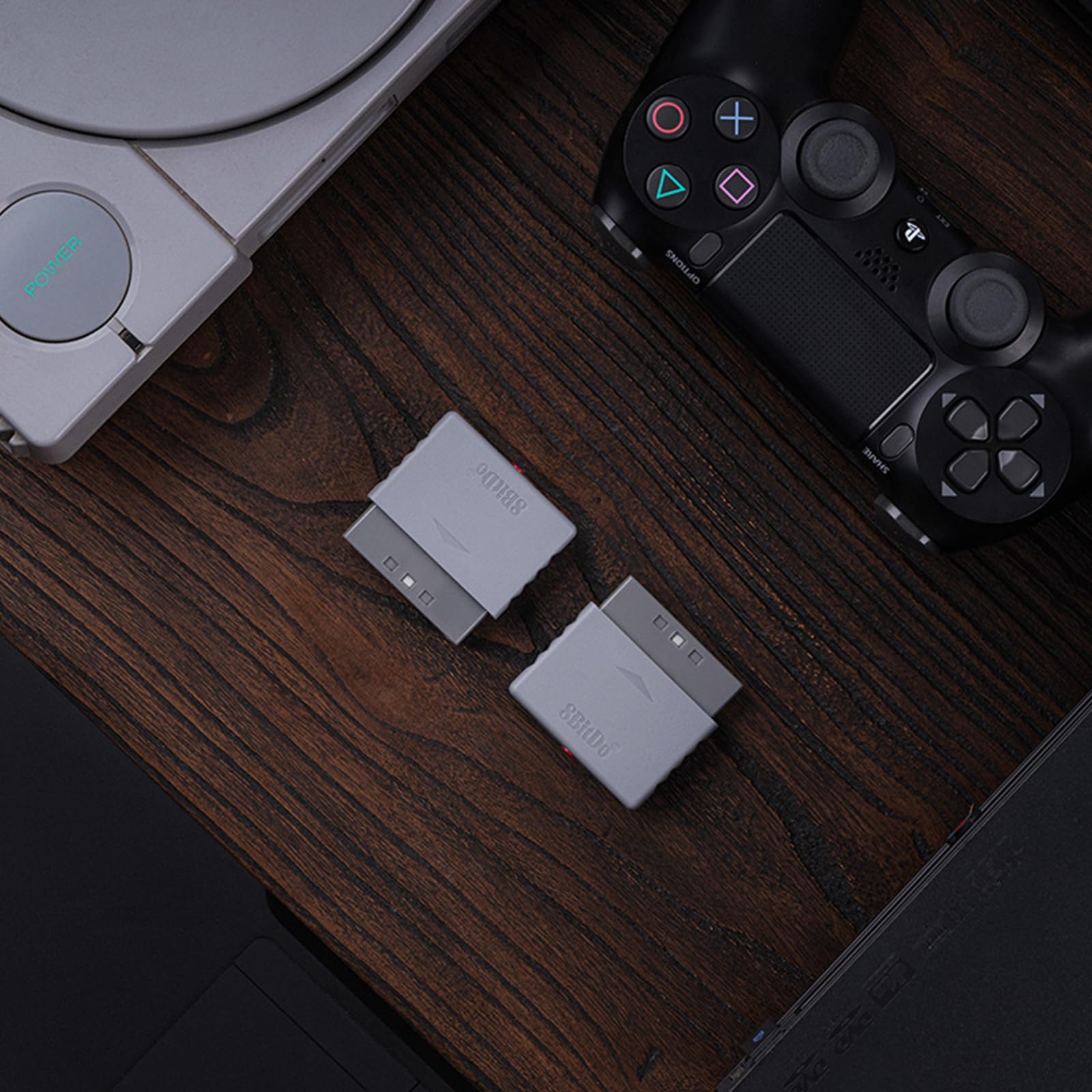 8Bitdo Retro Wireless Controller Adapter Receiver for PS1/PS2/Windows 10/11 - Compatible with PS5/PS4/Xbox Series/Xbox One/Switch Pro Controllers - Perfect for Retro Gaming & PC Gaming Setup