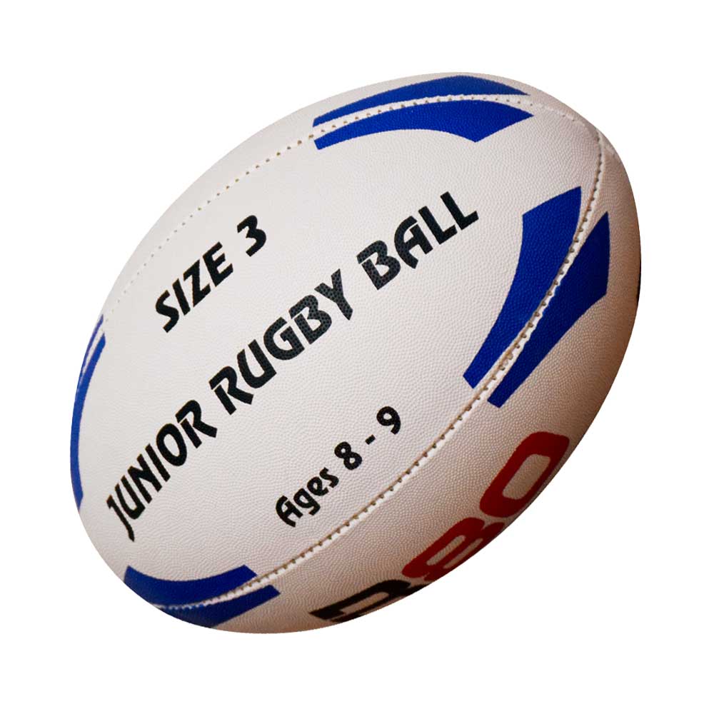R80 Junior Rugby Balls - Size 4 Youth Rugby Ball for Kids Training & Match | Durable Rubber Rugby Ball for School Sports, Team Practice & Backyard Games