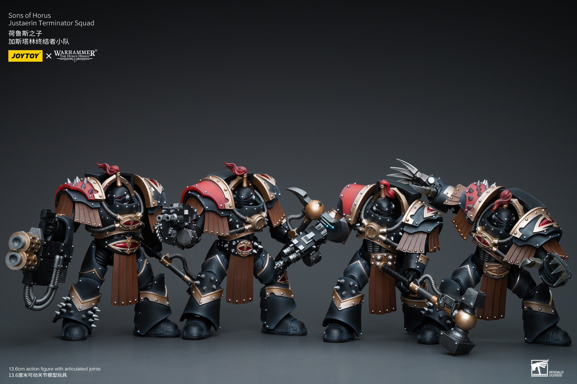 1/18 JOYTOY Warhammer The Horus Heresy Sons of Horus Justaerin Terminator Squad Action Figure - Collectible Miniature for Warhammer 40K Fans, Tabletop Gaming & Display