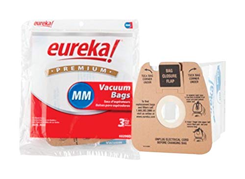 Eureka 60296 3-Pack Vacuum Bags for Upright & Canister Vacuums - HEPA Filter Compatible, Durable & Dust-Proof - Perfect for Pet Hair, Allergies & Home Cleaning