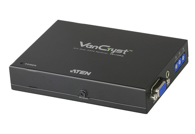 Aten VE170RQ Video & Audio Receiver for VS1204T/VS1208T - 1280x1024@60Hz (300m) with Deskew | Professional AV Signal Distribution for Conference Rooms & Digital Signage