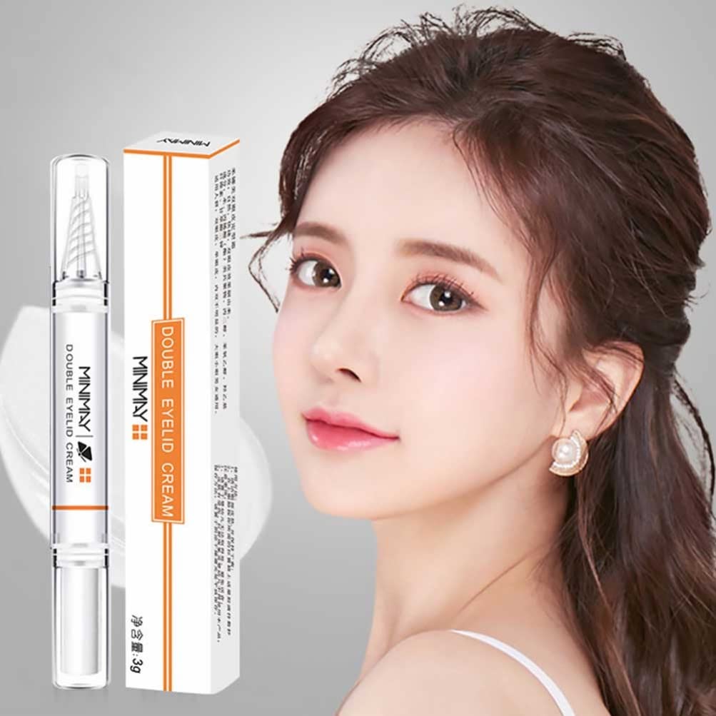 LALAFINA 4 Sets Double Eyelid Glue - Invisible Eyelid Tape & Styling Cream for Natural Eye Makeup | Perfect for Asian Monolid Enhancement & Everyday Beauty Looks