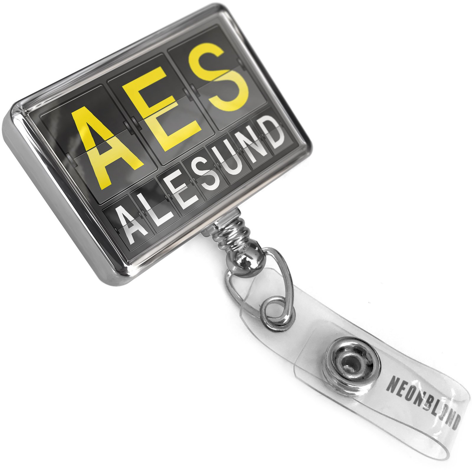 Retractable ID Badge Reel with Bulldog Clip for Airport Security