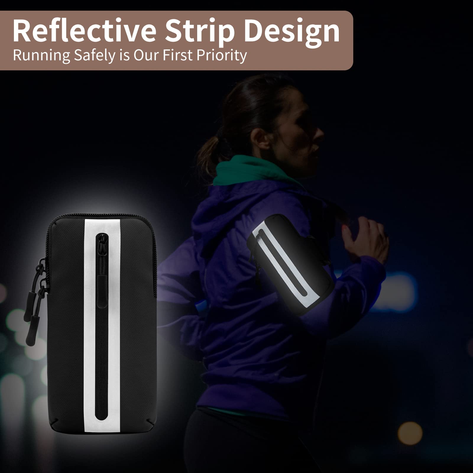 Running Armband for iPhone - Phone Holder for Exercise & Walking (Purple) - Perfect for Jogging & Gym Workouts