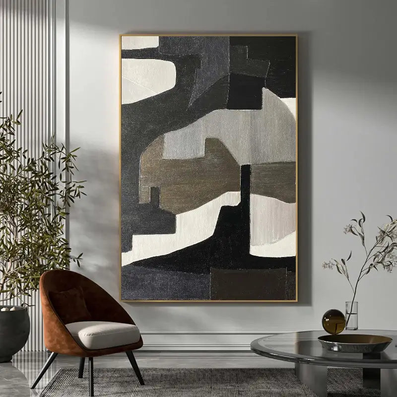 Abstract Tranquility Art Painting #WS003 - Modern Wall Decor for Living Room, Bedroom & Office - Calming Canvas Artwork for Home Interior Design