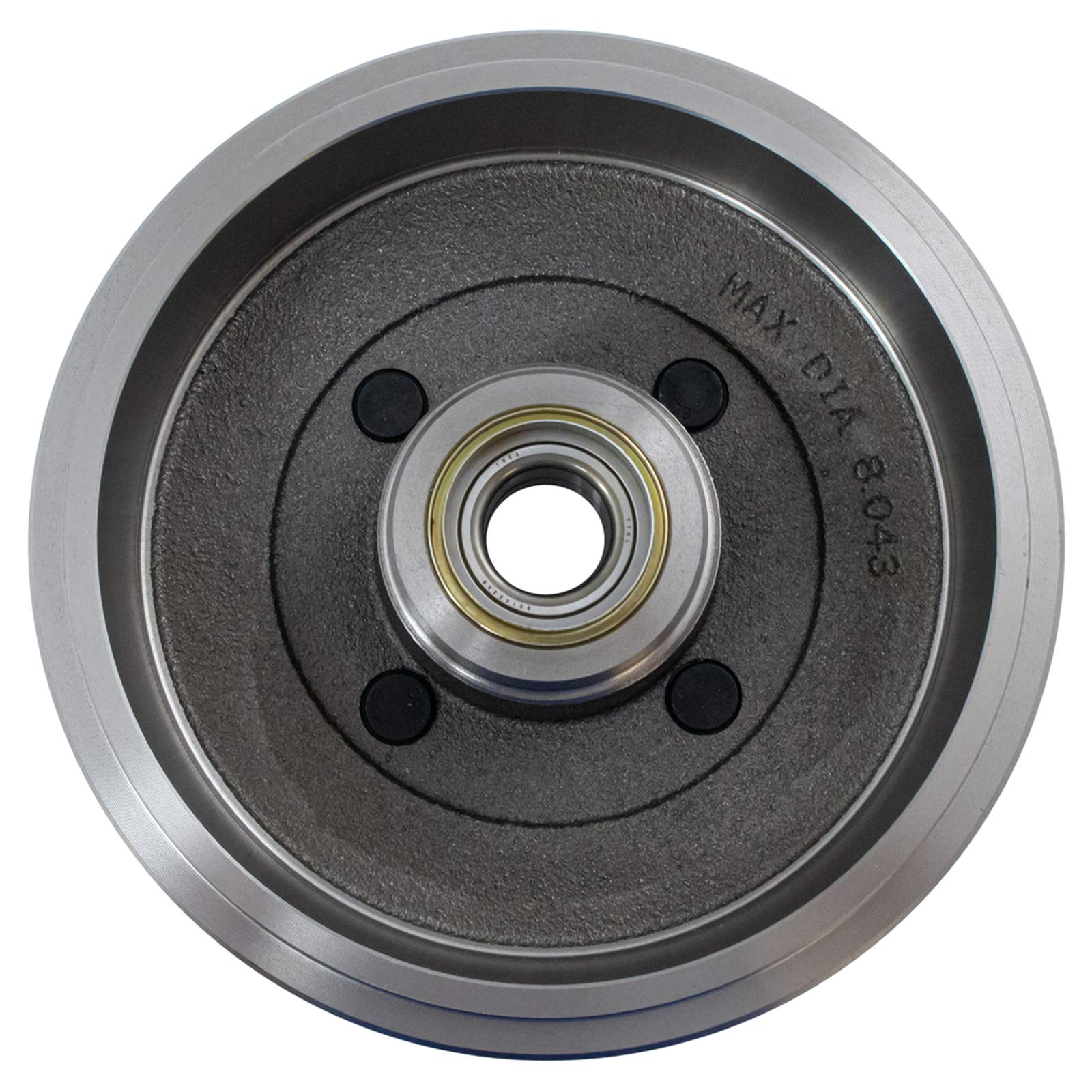 TRQ Rear Brake Drum Pair Set - Compatible with 2000-2008 Ford Focus - Durable Replacement for Smooth Braking Performance - Perfect for City Driving & Daily Commutes