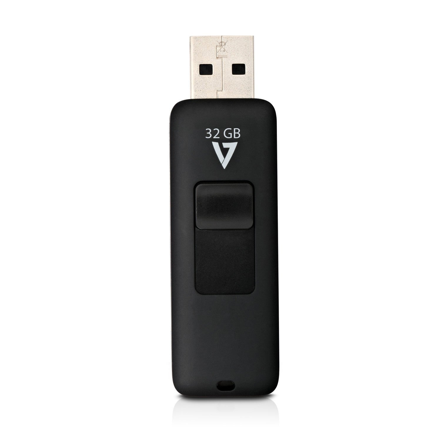 V7 32GB USB 2.0 Flash Drive - High Speed Memory Stick for Data Storage, File Transfer - Perfect for Office, School, Travel & Backup (Black)