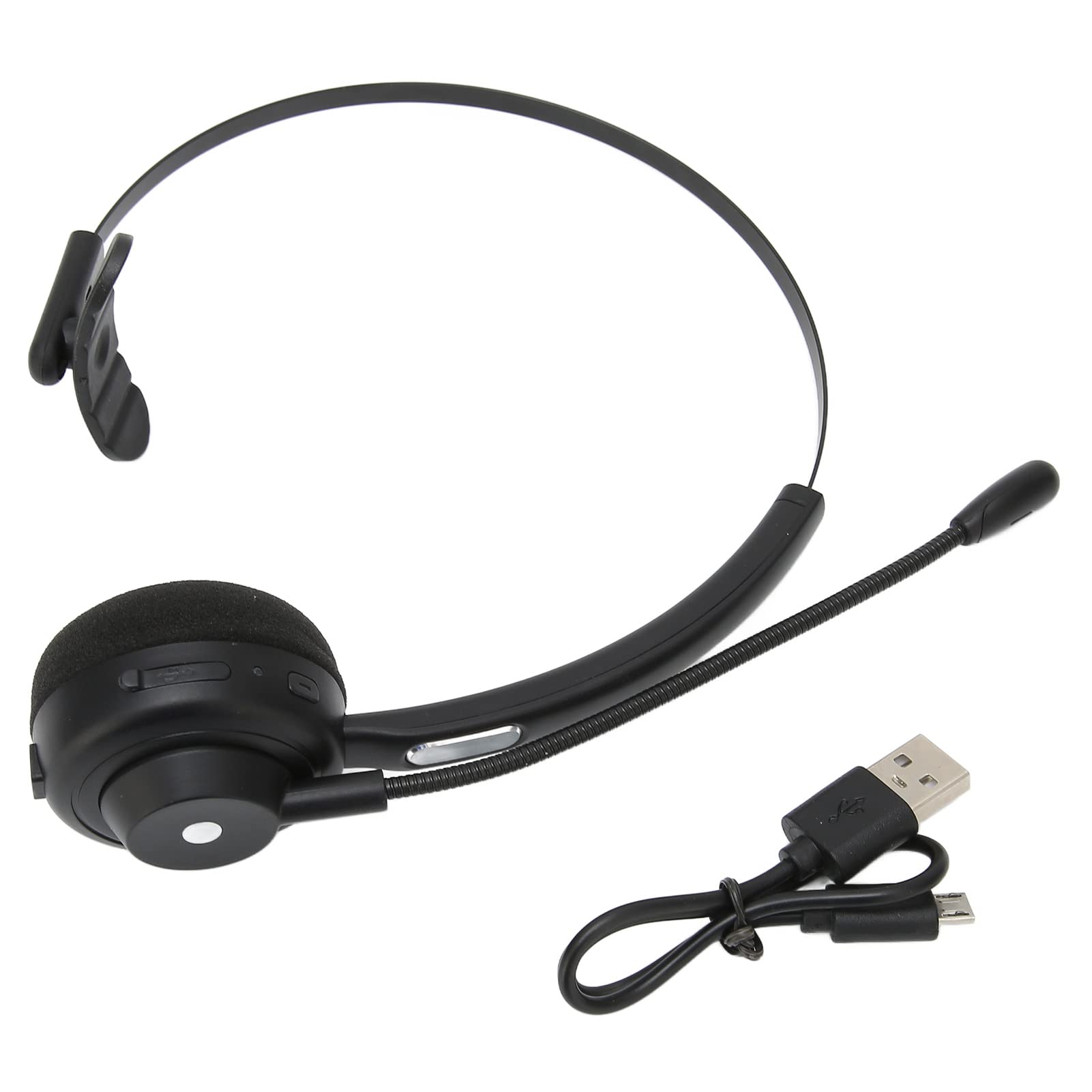 Professional Trucker Headset with Noise Cancelling Mic - Long Battery Life, Fast Charging & Skin-Friendly Design for Call Center, Home & Office Use | Ideal for Remote Work, Customer Service & Online Meetings