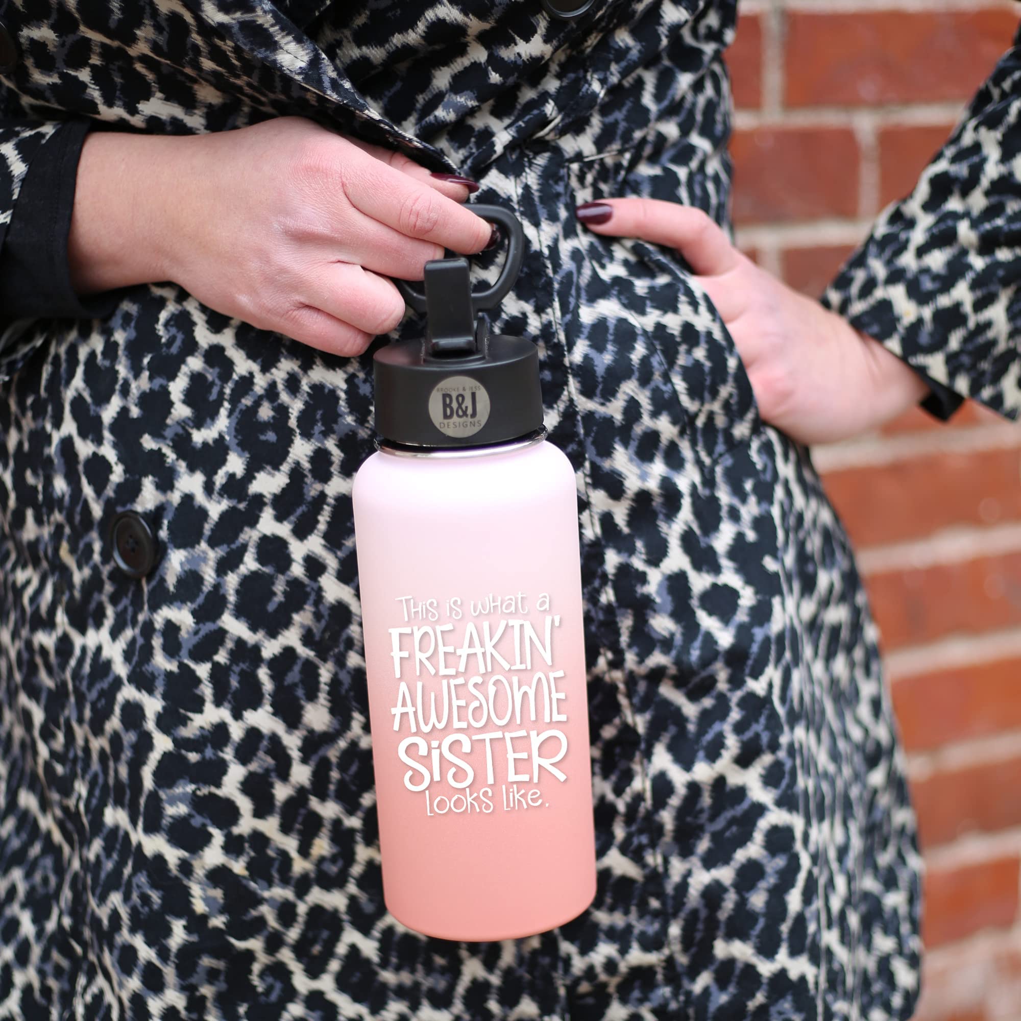 Funny Sister Gifts - Best Insulated Coffee Mug for Sisters | Cute Travel Cup for Big Sister from Little Sister/Brother | Perfect Christmas & Birthday Present | Great for Office, Home & Travel Use