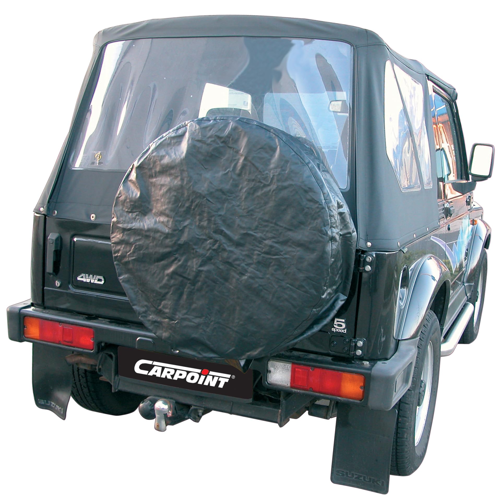 Universal Spare Wheel Cover - Black - Fits 15