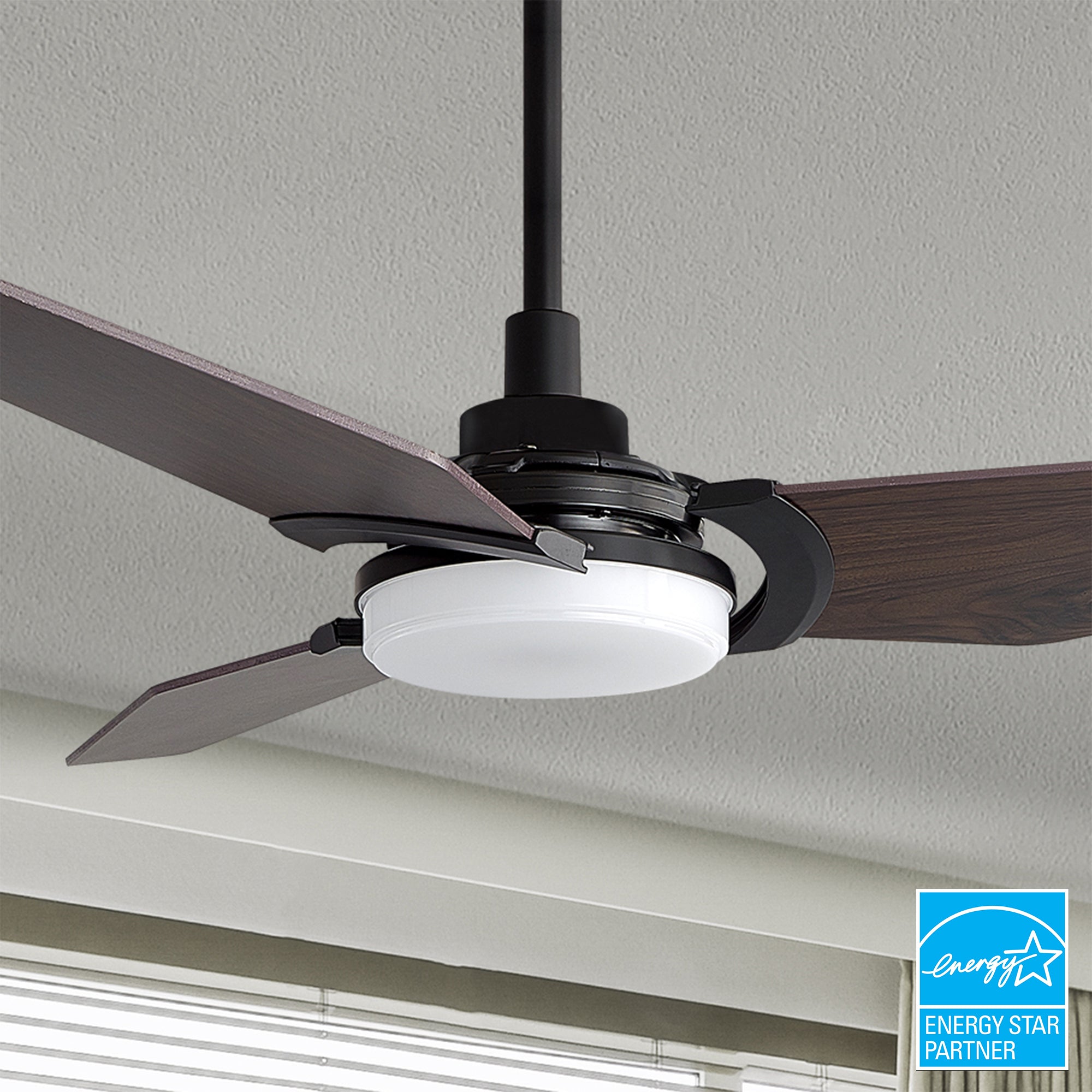Trailblazer Outdoor Smart Ceiling Fan with LED Light and Remote Control - 56 Inch Weatherproof Design for Patio, Deck, and Covered Porch Cooling