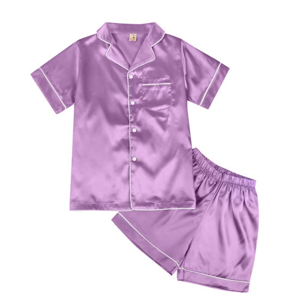 Kids Silk Pajama Set - Button-Up Sleepwear for Boys & Girls | Perfect for Bedtime & Lounging