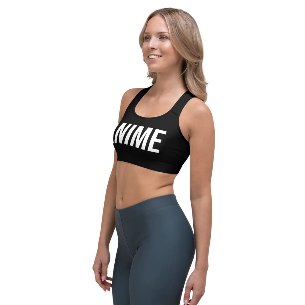 Funny Anime Manga Sports Bras for Women - Cute Workout Bras with Motivational Words for Yoga, Gym & Running | Perfect for Fitness Enthusiasts & Anime Lovers