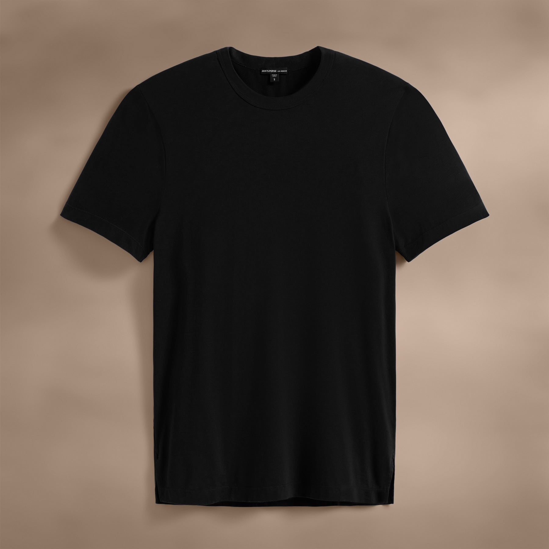 Premium Heavyweight Luxe Jersey Crew Neck T-Shirt - Black | Soft & Comfortable for Everyday Wear, Casual Outfits, and Layering